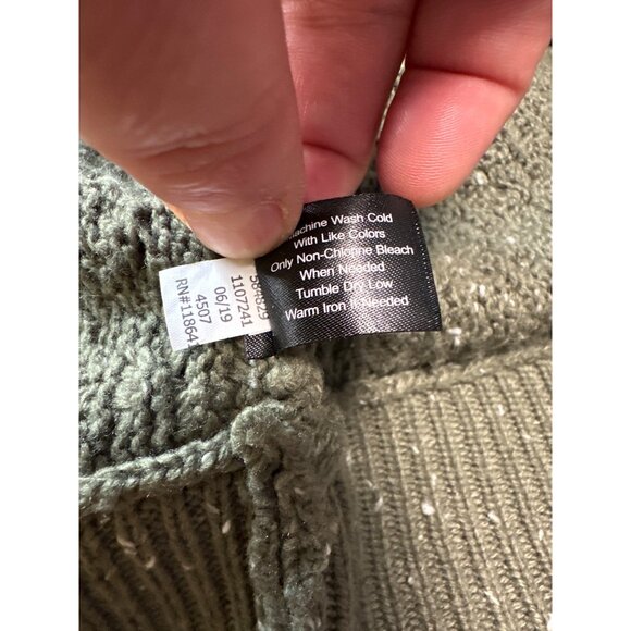 Lane Bryant Womens Basketweave Knit Green Dolman Sleeve Sweater Size 22/24 - Picture 8 of 9